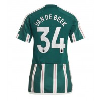 Koszulka piłkarska Manchester United Donny van de Beek #34 Strój wyjazdowy dla kobiety 2023-24 tanio Krótki Rękaw